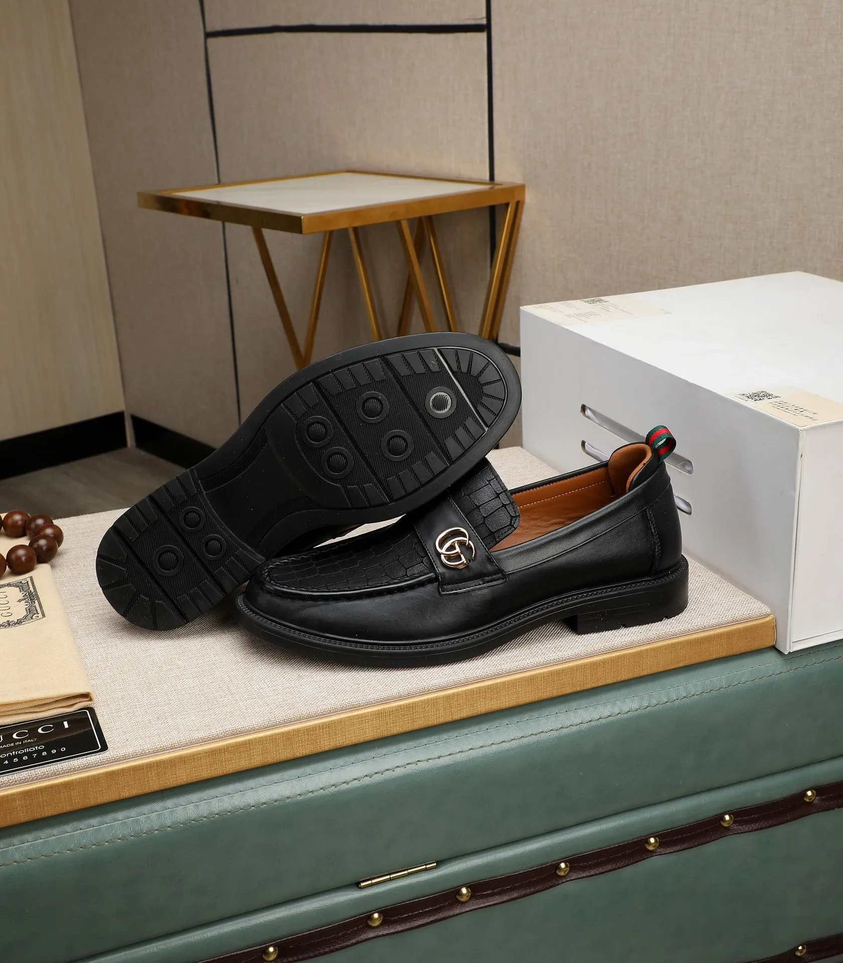 Men's men's shoes💰500📛📛Original (water-dyed cow lining) Gucci GUCCI official website formal shoes🌀 Italian🇮🇹imported cowhide➕top imported water-dyed cowhide lining💋Finely handmade original bottom, the real thing looks better when photographed in person Standard size 38-44